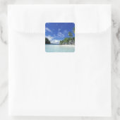 Palau, Rock Islands, Honeymoon Island, Welt Quadratischer Aufkleber (Tasche)