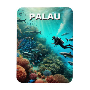 Palau Scuba Diving Travel Magnet