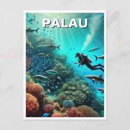 Palau Scuba Diving Travel Postkarte