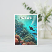 Palau Scuba Diving Travel Postkarte (Stehend Vorderseite)