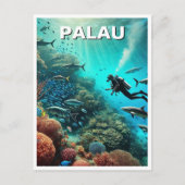 Palau Scuba Diving Travel Postkarte (Vorderseite)
