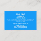 Palauan Flag & Siegel, Flagge von Palau Visitenkarte (Rückseite)