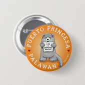 Palawan Bearcat Button (Vorne & Hinten)