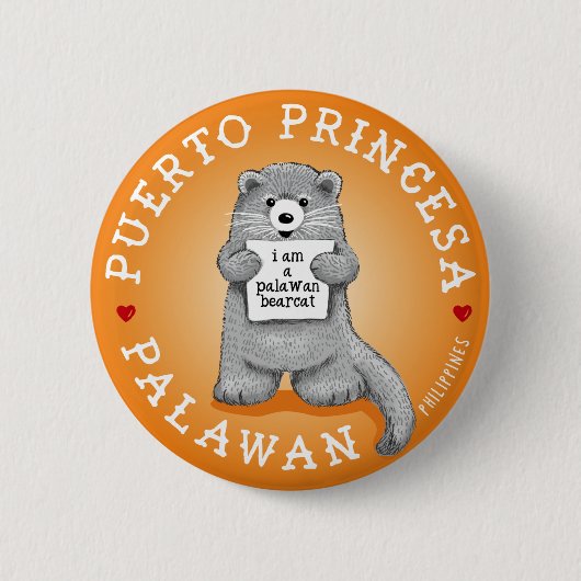 Palawan-Binturong Button (Vorderseite)