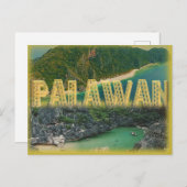 Palawan "die beste Insel in der Welt " Postkarte (Vorne/Hinten)