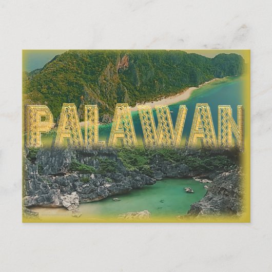 Palawan "die beste Insel in der Welt " Postkarte (Vorderseite)