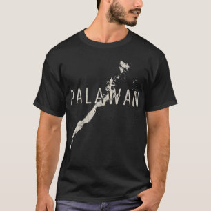 Palawan-Karte Wortkunst Philippinen Souvenir T-Shirt