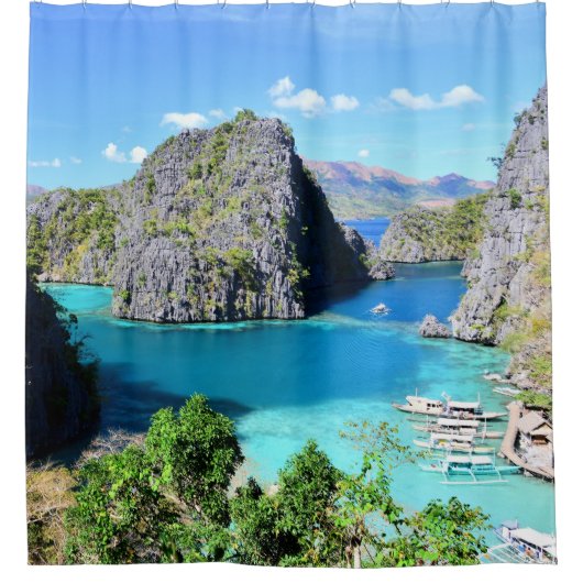 Palawan Lagoon, Philippinen Duschvorhang (Vorderseite)