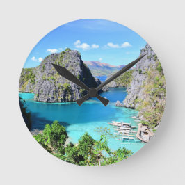 Palawan Lagoon, Philippinen Runde Wanduhr