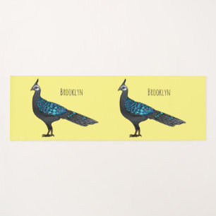 Palawan-Pfau-Fasan-Vogel-Cartoon-Illustration Yogamatte