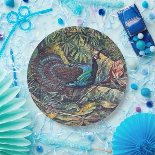 Palawan Pfau-Fasan-Vogel-Tier-Pappteller Pappteller (Party)