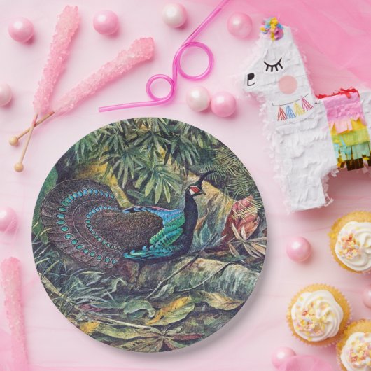 Palawan Pfau-Fasan-Vogel-Tier-Pappteller Pappteller (Party)