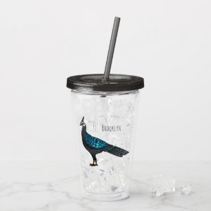 Palawan Pfauenpheasant Cartoon Acryltrinkbecher
