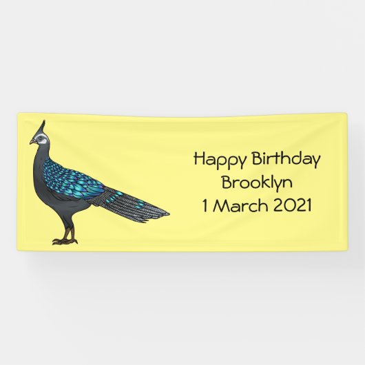 Palawan Pfauenpheasant Cartoon Banner (Horizontal)