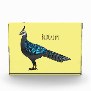 Palawan Pfauenpheasant Cartoon Fotoblock