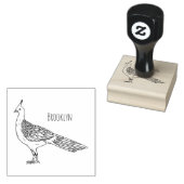 Palawan Pfauenpheasant Cartoon Gummistempel (Stempel)