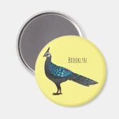 Palawan Pfauenpheasant Cartoon Magnet (Vorderseite/Rückseite)