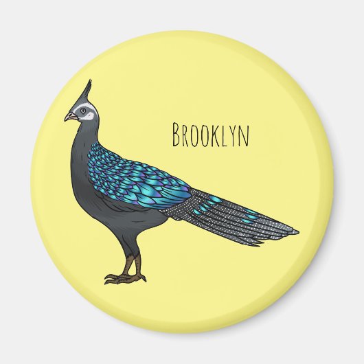 Palawan Pfauenpheasant Cartoon Magnet (Vorne)
