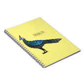 Palawan Pfauenpheasant Cartoon Notizblock (Rechte Seite)