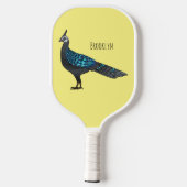 Palawan Pfauenpheasant Cartoon Pickleball Schläger (Rückseite)