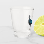 Palawan Pfauenpheasant Cartoon Schnapsglas (Links)