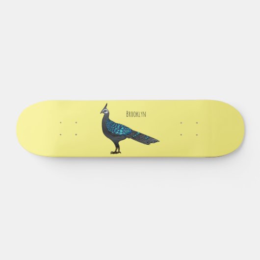 Palawan Pfauenpheasant Cartoon Skateboard (Horizontal)