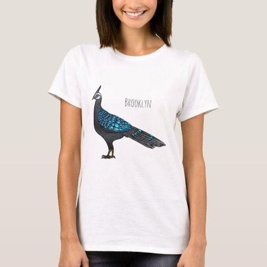 Palawan Pfauenpheasant Cartoon T-Shirt (Vorderseite)