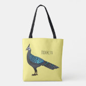 Palawan Pfauenpheasant Cartoon Tasche (Rückseite)