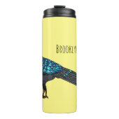 Palawan Pfauenpheasant Cartoon Thermosbecher (Vorderseite)