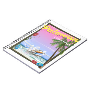 Palawan Philippinen Flugposter Notizblock