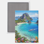 Palawan Philippinen Reise Magnet (Vorderseite/Rückseite)