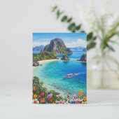 Palawan Philippinen Reise Postkarte (Stehend Vorderseite)