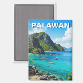 Palawan Philippines Travel Magnet (Vorderseite/Rückseite)