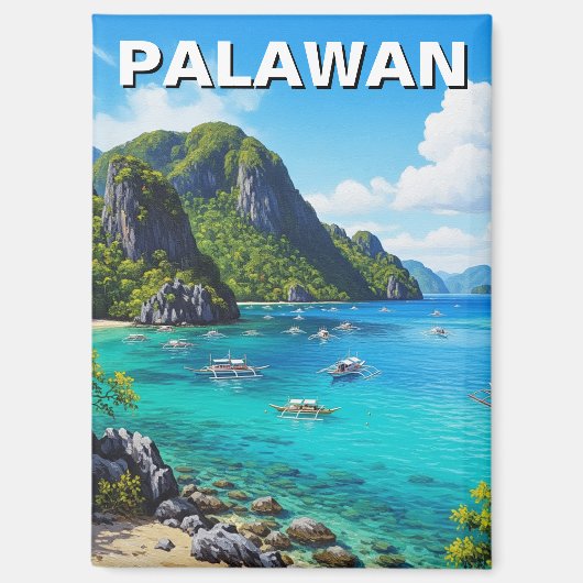 Palawan Philippines Travel Magnet (Vorderseite)