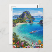 Palawan Philippines Travel Postkarte (Vorne/Hinten)