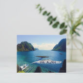 Palawans ursprüngliches Wasser Postkarte (Stehend Vorderseite)