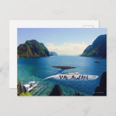 Palawans ursprüngliches Wasser Postkarte (Vorne/Hinten)
