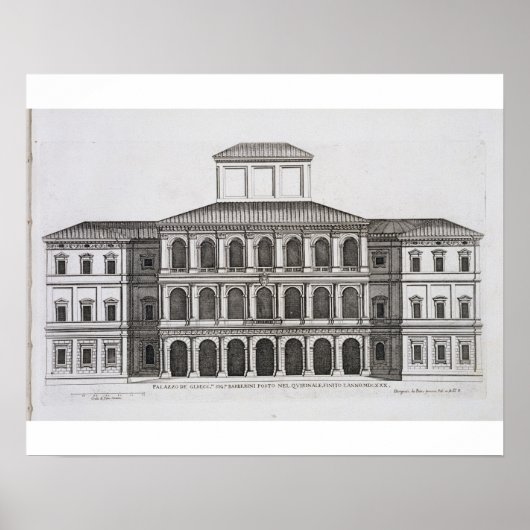 Palazzo Barberini auf der Quirinale, 1630 fertig g Poster (Vorne)