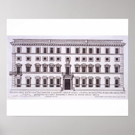 Palazzo Chigi, Piazza Colonna, Rom, aus "Palazzi" Poster (Vorne)