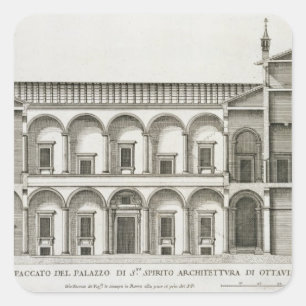 Palazzo di Santo Spirito, vom "Palazzi di Roma", Quadratischer Aufkleber
