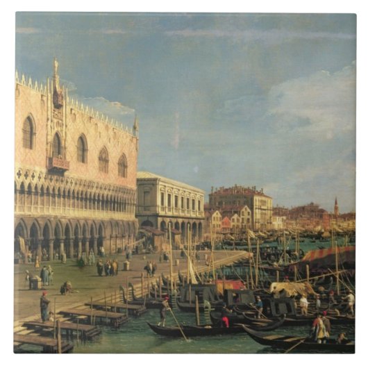 Palazzo Ducale und das Riva degli Schiavoni, Venic Fliese (Vorderseite)