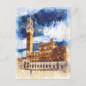 Palazzo Pubblico in Siena. Toskana, Italien. Postkarte (Vorderseite)