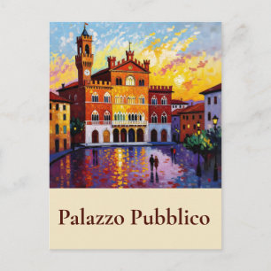 Palazzo Pubblico - Siena, Toskana, Mittelitalien Postkarte