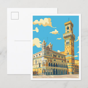 Palazzo Vecchio Florenz Italien Vintage Reise Postkarte