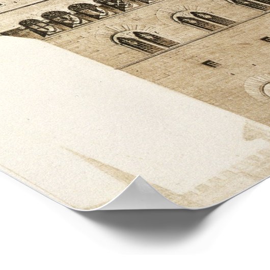 Palazzo Vecchio oder Palazzo della Signoria, Fl Poster (Ecke)