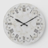Palazzo White Marmor Wanduhr (Vorderseite)