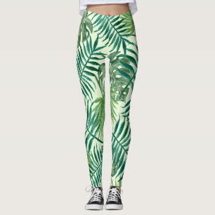 Palblätterwasserfarbenes Blumenmuster Leggings