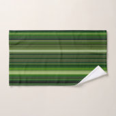 Pale and Dark Green Stripes Badhandtuch Set (Handtuch)