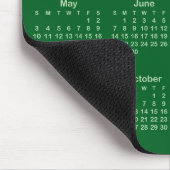 Pale and Forest Green 2026 Calendar Mousepad (Ecke)