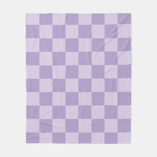 Pale and Pastel Purple Monotone Checkered Fleecedecke (Vorderseite)